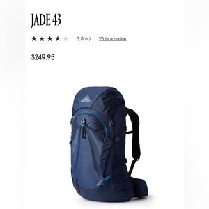 Gregory Navy Blue & teal Hiking Backpack with Padded Support